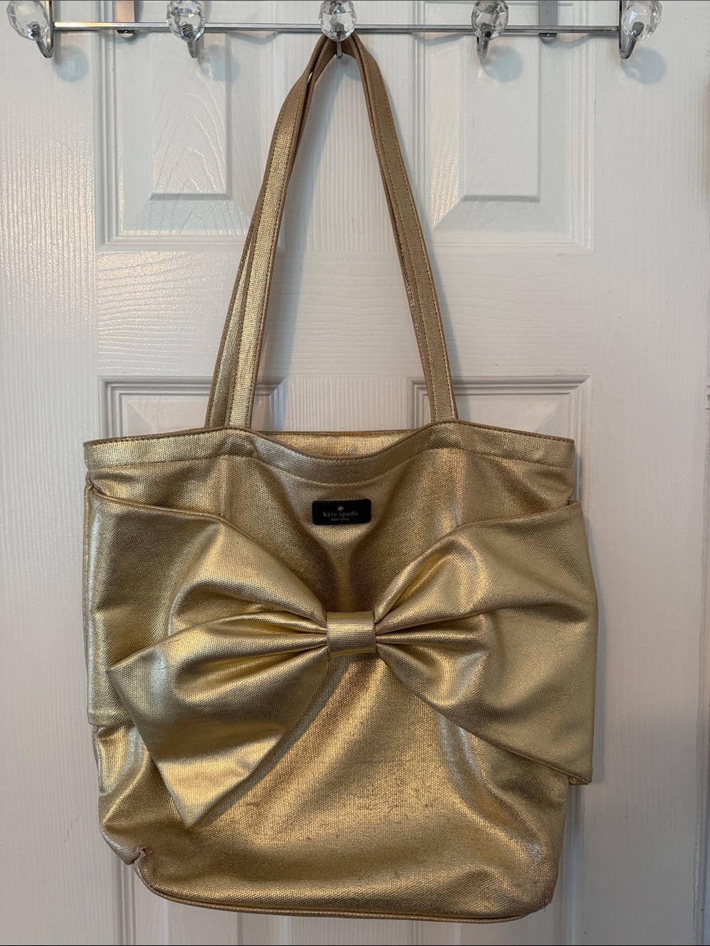 kate spade Metallic Gold Bow Tote